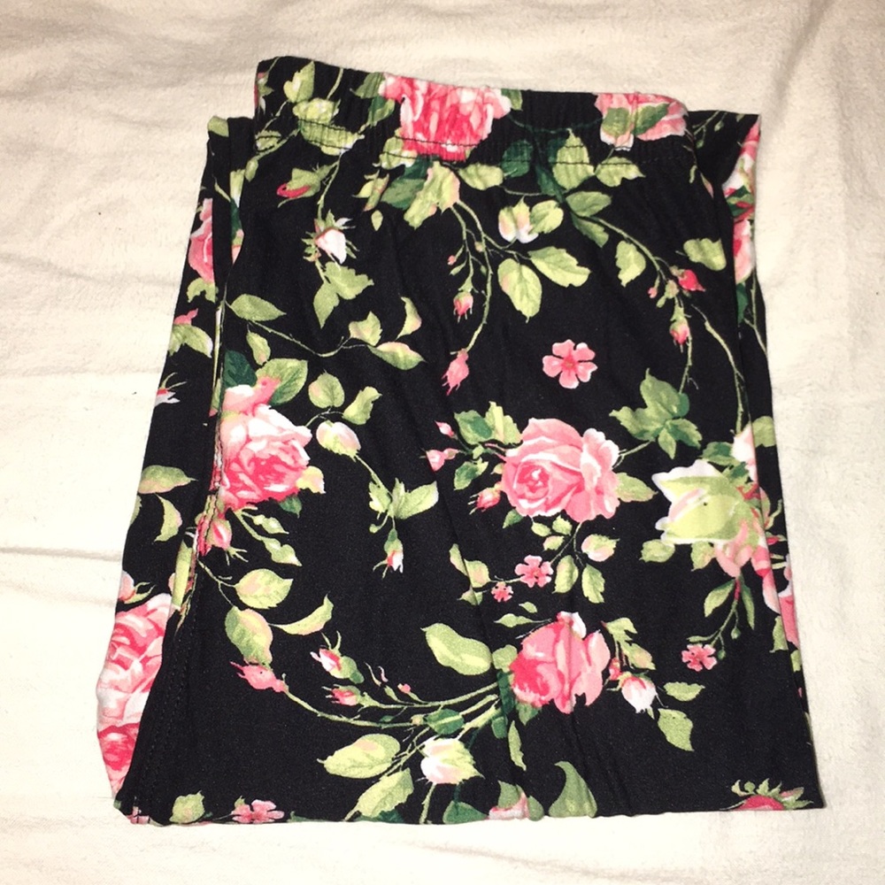 Floral flower leggings